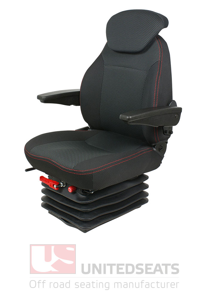 UnitedSeats MGV84/C1 AR fabric construction and tractor seat