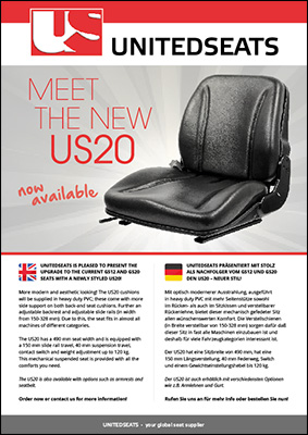 UnitedSeats US20 seat leaflet