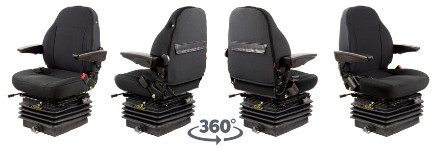 UnitedSeats LGV90/C1 fabric 360 degree rotation for backhoe machines