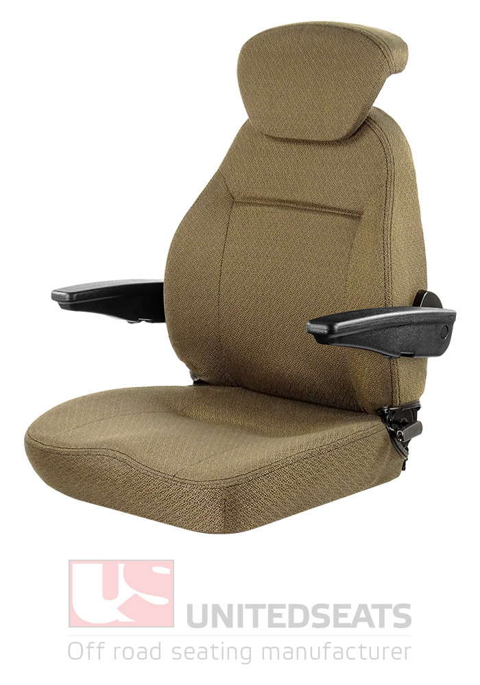 UnitedSeats tractor seat C1/AR fabric brown US.203301