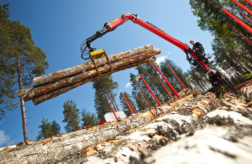 Hiab forestry cranes