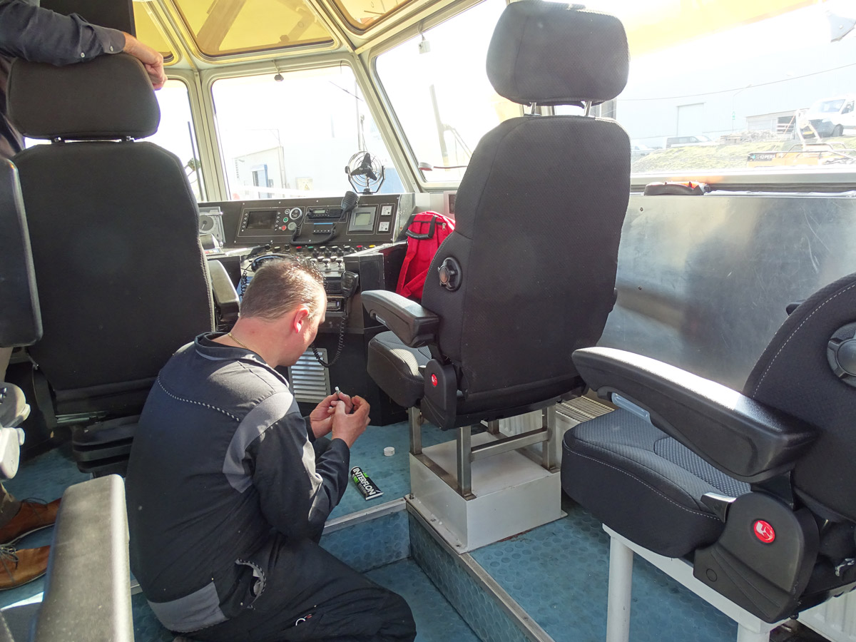 UnitedSeats C8 Pro vessel seat for Dutch marine company KRVE