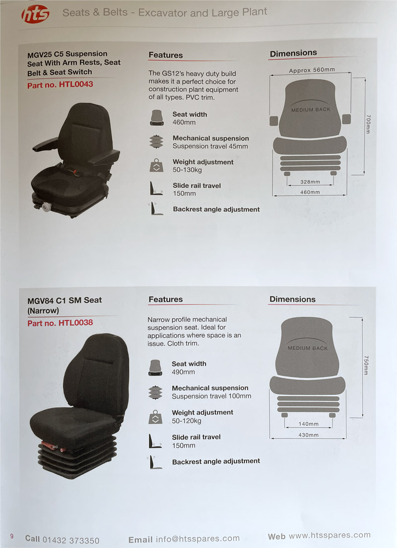 HTS Spares new seating catalogue with UnitedSeats products