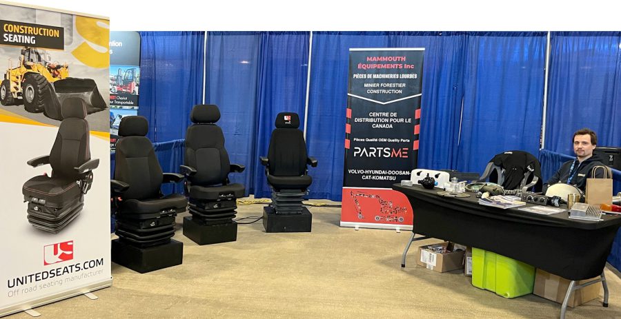 UnitedSeats dealer Mammouth Equipements attend APOM show Canada