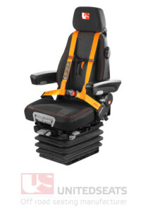 UnitedSeats Highlander Pro fabric deluxe front control with 4 point safety belt
