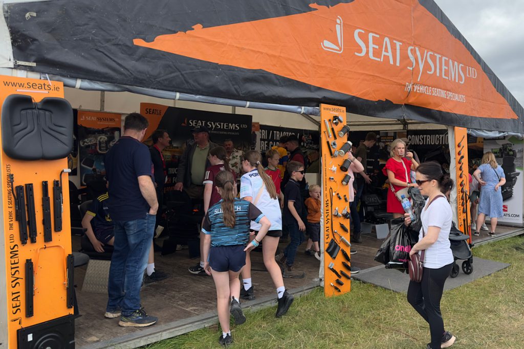 UnitedSeats dealer Seat Systems exhibit at Tullamore show 2024