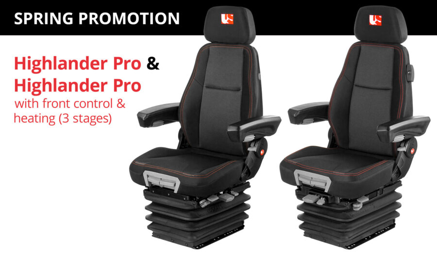 UnitedSeats Highlander Pro and Highlander Pro front control promo