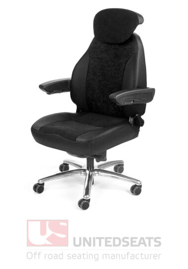 US.291760 UnitedSeats C1 office chair black leather with black fabric