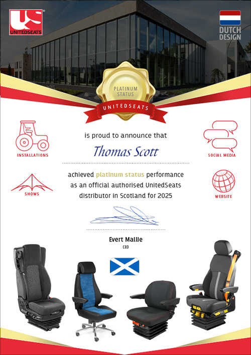 Thomas Scott Seating receive Platinum award at Glasgow presentation evening