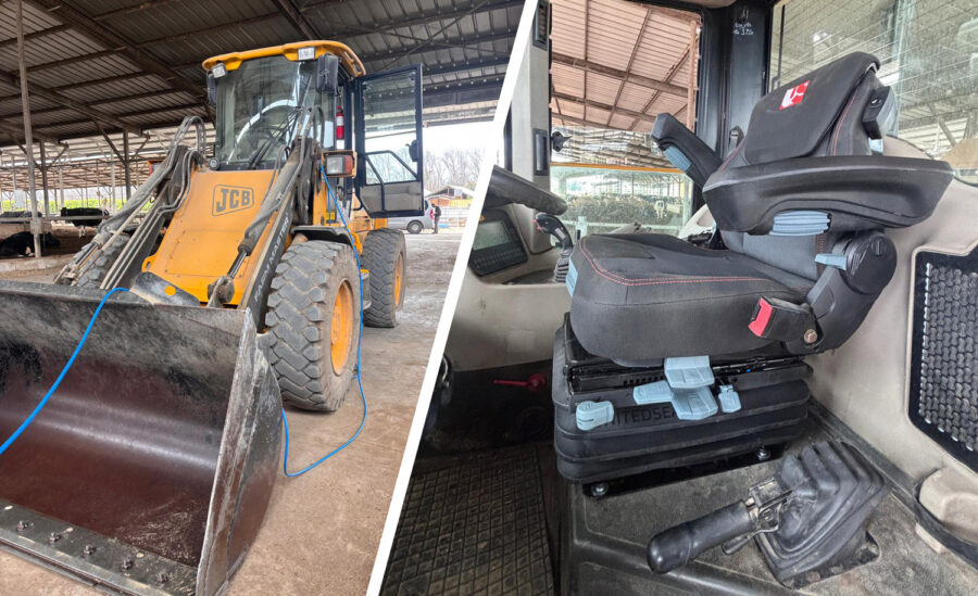 UnitedSeats dealer Asfir installs UnitedSeats Rancher Pro air seat into JCB loading shovel