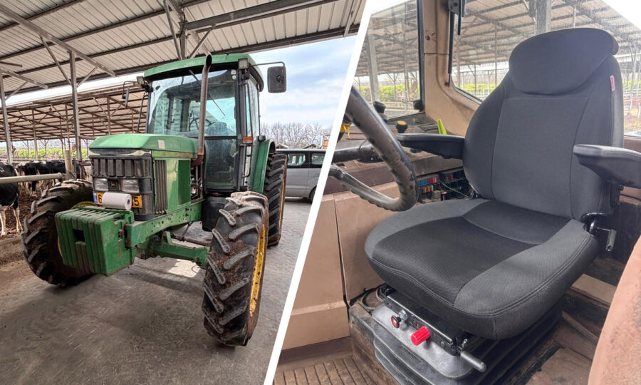 UnitedSeats dealer Asfir successfully installs LGV84/C1 AR air seat in John Deere tractor