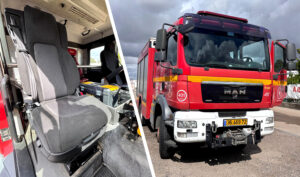 UnitedSeats C70 Voyager air seat installed in MAN rescue truck