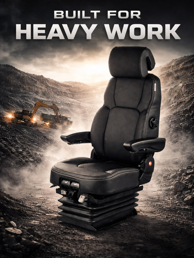 UnitedSeats LGV150/C8 air seat fitted to Volvo wheel loader