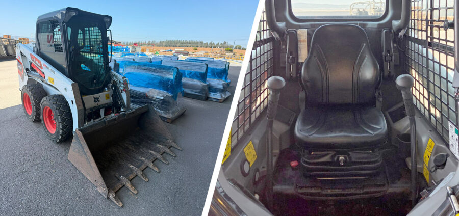 Air seat UnitedSeats LGV64-C2 installed in Bobcat S450 skidsteer